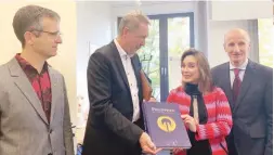  ??  ?? FILIPINO LANGUAGE EDUCATION OVERSEAS Deputy Speaker Loren Legarda at the signing of the agreement between the Philippine Consulate General in Frankfurt, Germany and Ruhr University Bochum (RUB) in 2019, formalizin­g the creation of a Philippine Studies program in RUB