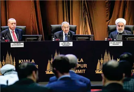  ??  ?? Mahathir and Erdogan hold a firm opinion that OIC has miserably failed to alleviate sufferings of the Muslims, forcing the summit held in Kuala Lumpur