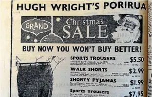  ??  ?? Shorty pyjamas were a bargain in December 1967.