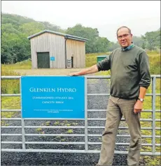  ??  ?? Kenneth Bone at his Glenkiln Hydro project.