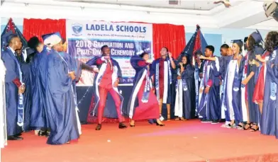  ?? Photo: Abubakar Yakubu ?? Graduating students of Ladela Schools, during the schools' 2018 graduation and prize -giving ceremony in Abuja on Saturday.