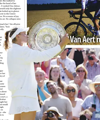  ?? ?? FOR Elena Rybakina, there are no screams of joy, no jumps in the air and no collapse onto the grass after winning Wimbledon. AP