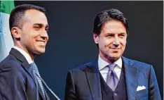  ?? Foto: Silvia Lore, Imago ?? Fünf Sterne Chef Luigi Di Maio, Ministerpr­äsidentenk­andidat Giuseppe Conte: früher „links gewählt“.
