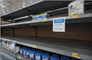  ?? ERIC GAY — THE ASSOCIATED PRESS ?? Shelves typically stocked with baby formula sit mostly empty at a store in San Antonio on Tuesday.