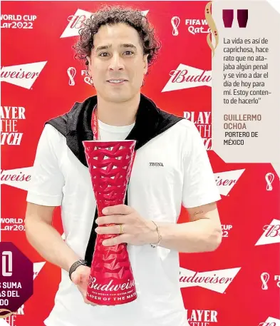  ?? ?? Memo recibió el trofeo al Jugador Más Valioso del partido.