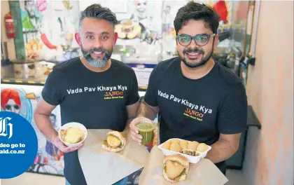  ?? Photo / Doug Sherring ?? Aman Dehl and Namit Shah of Jango will offer healthy options at the festival of lights.