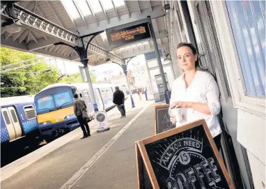 ??  ?? FULL STEAM AHEAD Lindsey Milne opened Sunnyside Coffee Co at her local rail station in May