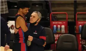  ?? Photograph: Geoff Burke/USA Today Sports ?? Duquesne Dukes head coach Keith Dambrot, pictured in 2021, said players were ‘dying laughing’ after the incident.