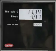  ?? ?? EXPENSE: One petrol station in west London sold out of fuel despite charging drivers £2.68 per litre