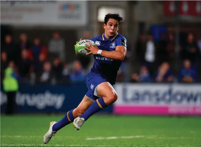  ?? Photo by Ramsey Cardy/Sportsfile ?? Joey in action during the Bank of Ireland pre-season friendly match between Leinster and Bath at Donnybrook in August 2017.