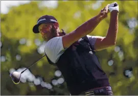  ?? JOHN MINCHILLO — THE ASSOCIATED PRESS ?? Top-ranked Dustin Johnson was forced to withdraw from this weekend’s CJ Cup at Shadow Creek golf tournament in Las Vegas because he tested positive for COVID-19.