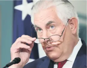  ??  ?? Rex Tillerson odmah je organizira­o konferenci­ju za novinare