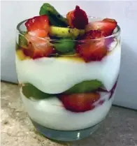  ?? Submitted photo ?? ■ A Holiday Fruit Parfait, from a recipe provided by the University of Nebraska-Lincoln Institute of Agricultur­e and Natural Resources.