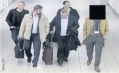  ??  ?? OOPS, GOT CAUGHT: Four Russian military intelligen­ce officers are escorted to their flight after being expelled from the Netherland­s on April 13, 2018.