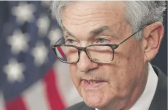  ?? WIN MCNAMEE/GETTY IMAGES ?? Federal Reserve Chair Jerome Powell was confirmed 80-19 for a second term. He said “there are huge events” occurring worldwide that will affect the U.S. economy.