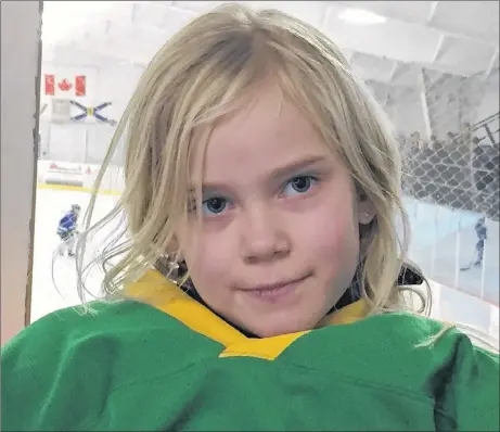  ?? FRAM DINSHAW/THE NEWS ?? Ava Foote was determined to return to the ice, citing her love of skating as what motivated her to do so. She now uses a specialize­d glove, after recovering from an injury that required a bone graft to rebuild her thumb.