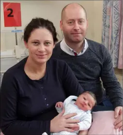  ??  ?? Baby Harry O’Connor, William Street, Wexford,with mum Linda O’Connor and dad Richard Walsh.