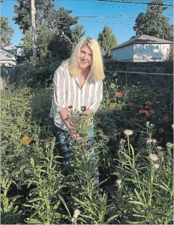  ?? KATHY RENWALD ?? Natasha Smith started Floral &amp; Brick one year ago. She farms flowers in 14 locations in Hamilton where people have donated portions of their yard for her flower crop.