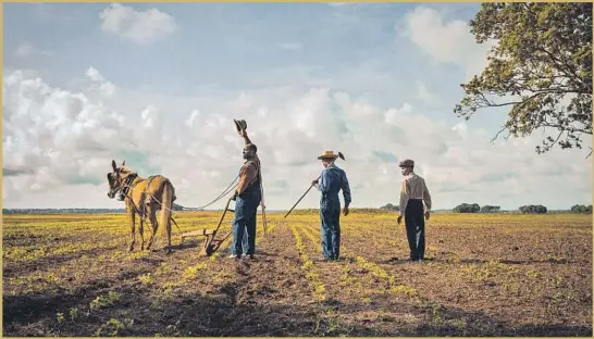  ?? Steve Dietl Netf lix ?? THE CINEMATOGR­APHY ON “Mudbound” was inspired by period photograph­y and shot digitally on vintage lenses to make it look as if it had been shot on film.