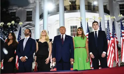  ??  ?? ‘Trump’s above-the-law, race-baiting, me-first presidency’ was on display at the Republican national convention, staged at the White House. Photograph: Brendan Smialowski/AFP/Getty Images
