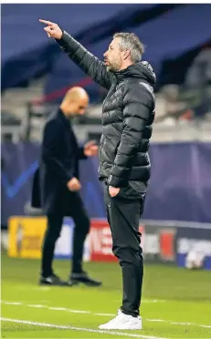  ?? FOTO: IMAGO ?? Marco Rose und Pep Guardiola – haben sie nach dem Spiel in Budapest noch Zeit für ein Glas.