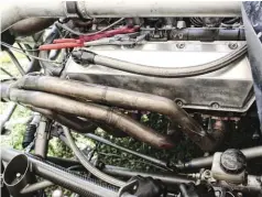  ??  ?? phigh-flow headers and up-pipes are a big part of driving the massive 88mm Garrett turbo Brian runs. The custom-fabricated headers route exhaust gasses to a set of one-off, bellowed up-pipes, which feed the T6 divided exhaust collector that mounts the turbo.