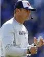  ?? BUTCH DILL/AP ?? Auburn head coach Bryan Harsin reacts to a play Saturday in Auburn, Ala.