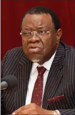  ?? Photo: Presidency ?? Concerned... President Hage Geingob.