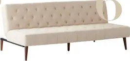  ??  ?? 06. Jag skulle mer än gärna luta mig tillbaka i den här stilrena soffan i linnebland­ning. Extra praktiskt är att den även fungerar som utfällbar bäddsoffa – perfekt när man får sommargäst­er! Soffa, 3 495 kr, Jotex. 25