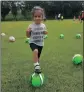  ??  ?? Teyana Sivparsad turns 4 this year and is a participan­t in the developmen­t programme run by Technicals FC. She is also hoping to improve her football skills.