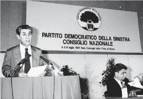  ?? Ansa ?? La svolta Rodotà, nel giorno dell'elezione a Presidente del Pds, con Achille Occhetto il 16 febbraio 1991