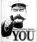  ??  ?? The famous recruitmen­t poster with Lord Kitchener