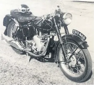  ?? ?? Michael’s first ‘real’ bike, a 350cc Velocette MAC.