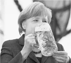  ?? PETER KNEFFEL/AFP/ GETTY IMAGES ?? The German brewing industry has urged Chancellor Angela Merkel to safeguard groundwate­r by scaling back fracking.