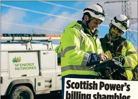  ??  ?? GLITCH: Scottish Power updated its billing system in 2013, causing chaos. Right: Our story last month about how the charity was hit