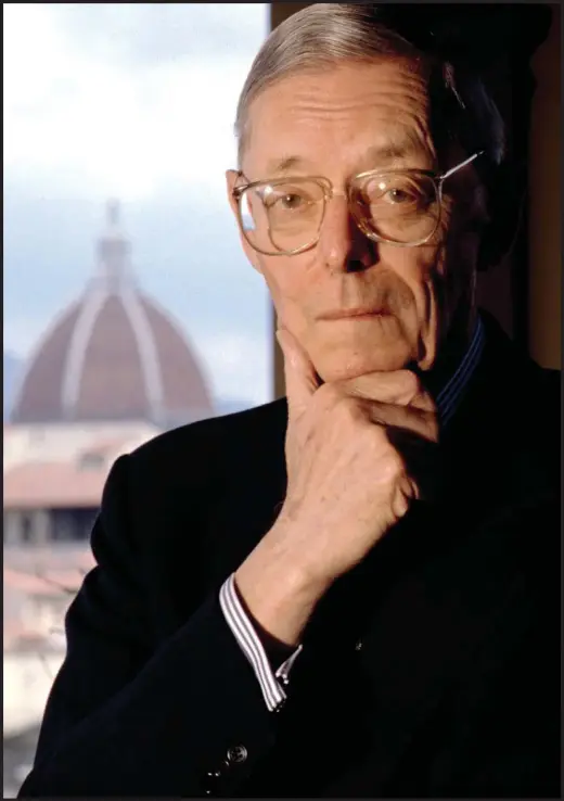  ??  ?? Sir John Pope-hennessy (1913-94), the Italian Renaissanc­e scholar, at Palazzo Canigiani, his Florence home, May 1991