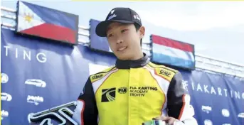  ?? PHOTO FROM WILLIAM GO’S FACEBOOK ?? Multi-titled Cebuano karter William John Riley Go once again made his countrymen proud after placing second in the FIA Karting Academy Trophy Round 1 over the weekend in Genk, Belgium.