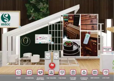  ??  ?? The Malaysian Timber Certificat­ion Council’s virtual booth at the Malaysian Internatio­nal Furniture Fair Furniverse 2021.