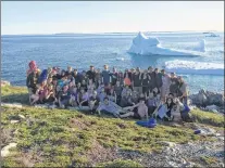  ?? SUBMITTED ?? The vast majority of Canadians never get to see an iceberg. The participan­ts in SHAD 2017 checked that item off their bucket list last year and the group posed with the iceberg in the background.