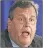  ??  ?? New Jersey Gov. Chris Christie’s approval rating is at 15 percent.