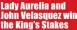  ??  ?? Lady Aurelia and John Velasquez win the King’s Stakes