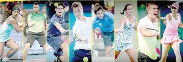  ??  ?? SERENA WILLIAMS, Jo-Wilfried Tsonga, Mark Philippous­sis, Richard Gasquet, Treat Huey, Jarmila Gajdošová, Borna Ćorić, Sabine Lisicki