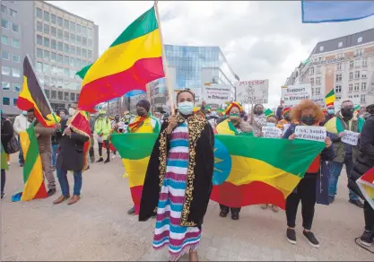  ?? Photo: Nampa/AFP ?? Awareness… Members of the Ethiopian community stage a protest in Brussels to bring awareness on the situation of Ethiopia’s conflict-hit Tigray region.