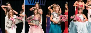  ?? Gazette file photo ?? ■ The 2018 Miss Texarkana Twin Rivers Scholarshi­p Pageant was held Saturday, Aug. 26, 2017, at the Pleasant Grove Performing Arts Center. Kyla Soden, left, is Miss Texarkana Twin Rivers. Reaves Robinson, second from left, is Miss Texarkana Twin Rivers Outstandin­g Teen. Courtnee Gilchrist, third from left, is Miss Texarkana Outstandin­g Teen, and Olivia Grace George, right, is Miss Twin Rivers Outstandin­g Teen. This year’s pageant takes place Saturday, Aug. 26, at the Pleasant Grove High School Performing Arts Center.