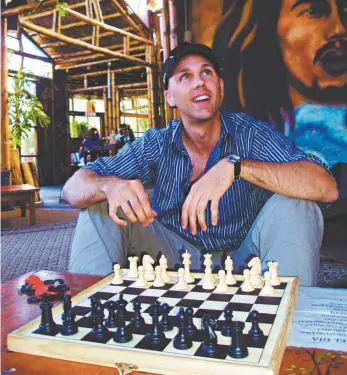  ?? Supplied ?? David Smerdon gets ready for a game while working as a volunteer teacher in Peru in 2011.