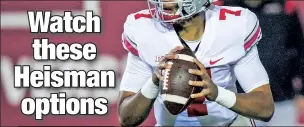  ?? AP ?? BUCK’ THE TREND: Quarterbac­k C.J. Stroud is +250 to become Ohio State’s’ first Heisman Trophy winner since Troy Smith took home the hardware in 2006.