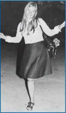  ??  ?? Hilary at 18, enjoying herself in Mallorca back in 1973