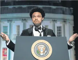  ?? ?? Just dreary: Trevor Noah at the White House Correspond­ents’ Associatio­n dinner.