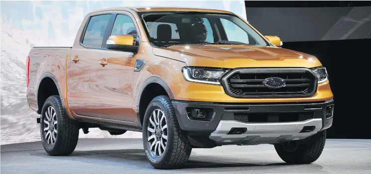  ?? DEREK MCNAUGHTON/DRIVING.CA ?? Ford sees the Ranger as an ideal fit for customers seeking a mid-sized pickup truck. It will be powered by a 2.3-litre four-cylinder engine.