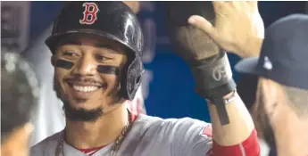  ?? AP ?? Mookie Betts became the first player to hit for the cycle this season and the 21st in Red Sox history.